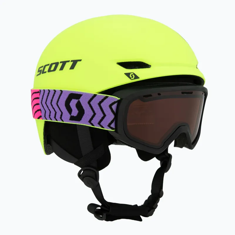 Přímo Od Výrobce Dětská lyžařská helma SCOTT Keeper 2 + lyžařské brýle Witty neon yellow