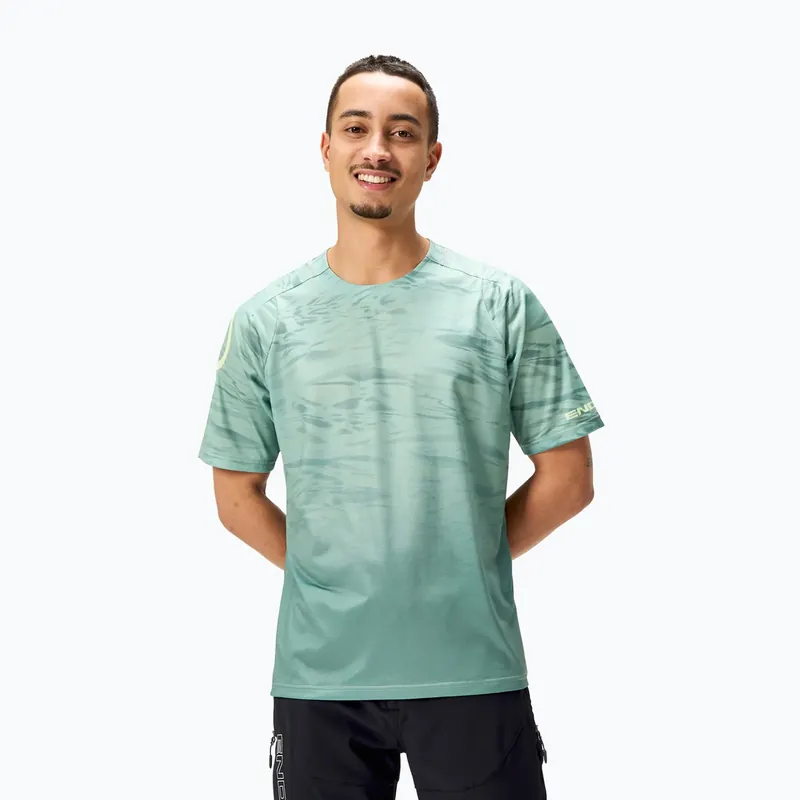Pánský cyklistický dres Endura Marble Ltd s potiskem loch green Aktuální
