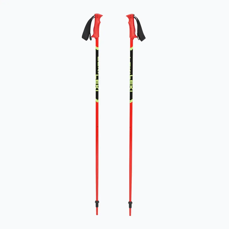 Lyžařské hůlky dziecięce LEKI Racing bright red/ black/ neon yellow Akční Nabídka