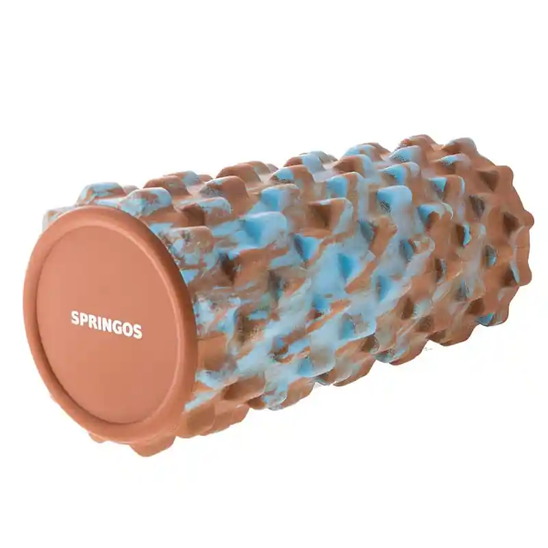 Masážní válec SPRINGOS LINDERO ROLLER hnědo-modrý Novinka