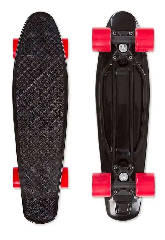 Skateboard FIZZ BOARD Black Red, černý Nová Kolekce