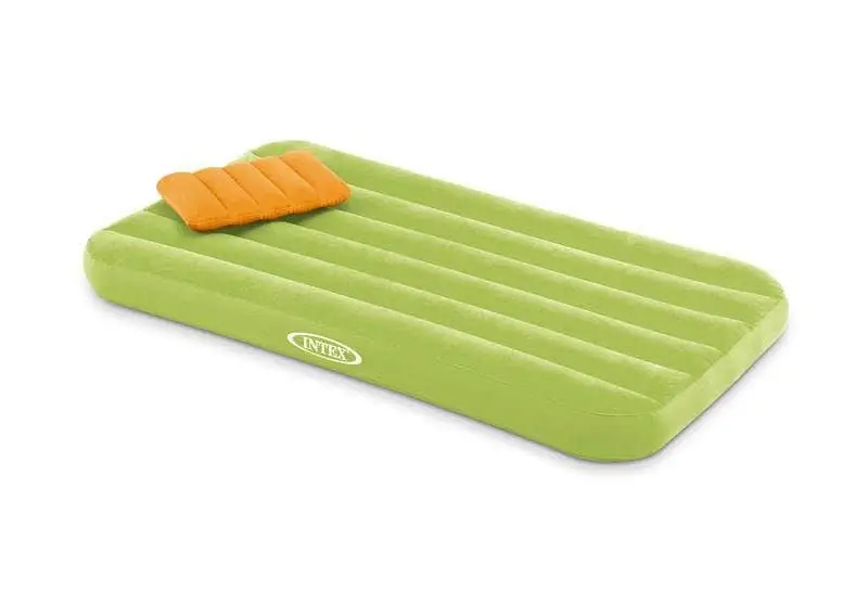Oblíbený Matrace naf. Intex 66801 COZY KIDS AIRBED 157x88x18cm - Zelená matrace + oranžový polštářek