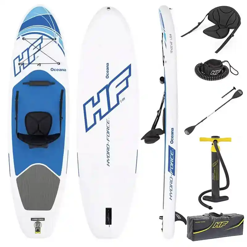 Bezpečná Platba paddleboard HYDROFORCE Oceana XL Combo 10‘x33‘‘x6‘‘ - WHITE/BLUE