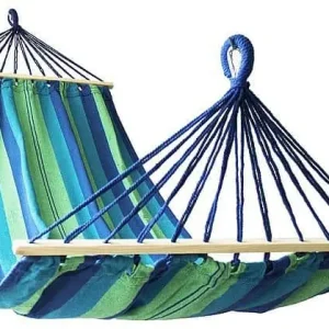 Houpací síť CALTER® FIESTA 200x100 cm, zeleno-modrá Originální