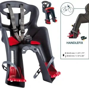 Dětská sedačka na kolo Bellelli Tatoo s Handlefix upínáním šedá Cenový Hit