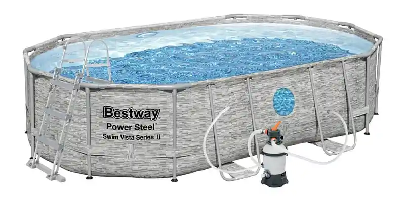 Nová Kolekce Bazén Power Steel Stacked Stone Swim Vista 4,88 x 3,05 x 1,07 m - 56946