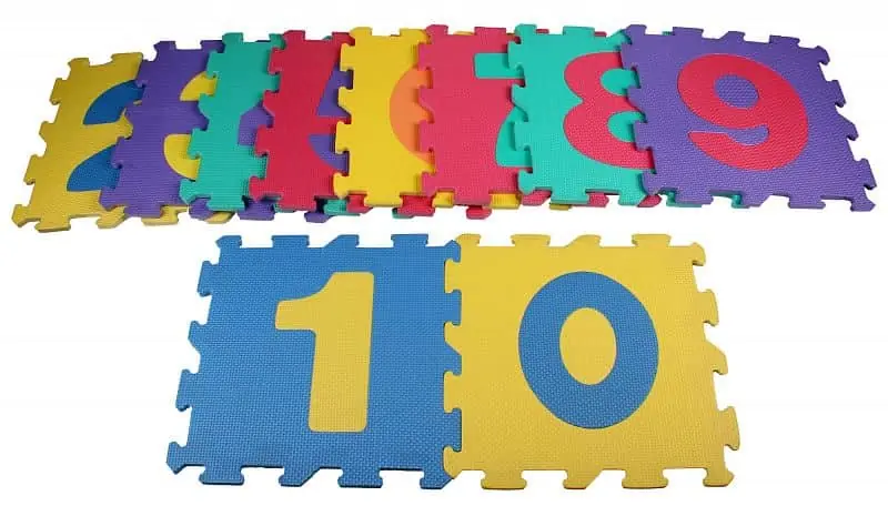 pěnové puzzle Čísla kód 9407-F, pro děti od 10 měsíců Levný