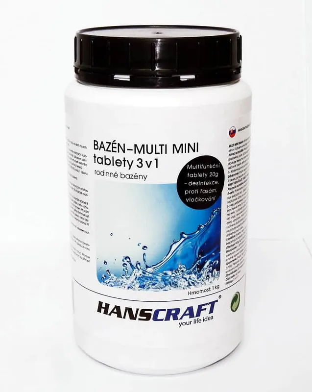 HANSCRAFT BAZÉN - MULTI MINI tablety 3v1 - 1 kg Víkendová Akce