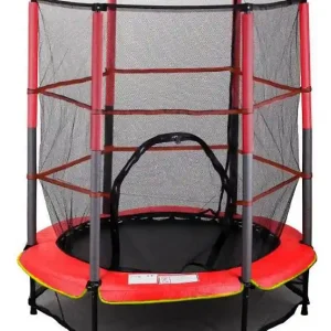 Značkový Dětská skákací trampolína SEDCO 139 cm s ochrannou sítí - červená