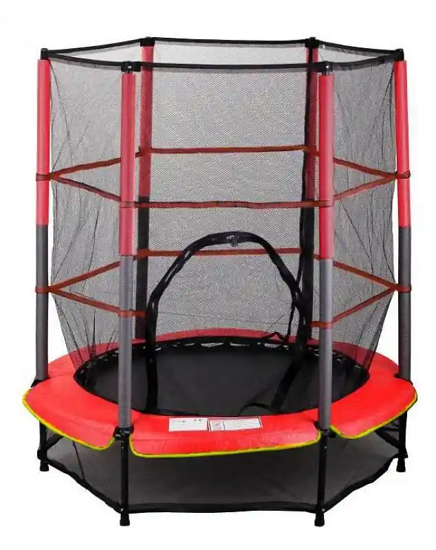 Značkový Dětská skákací trampolína SEDCO 139 cm s ochrannou sítí - červená