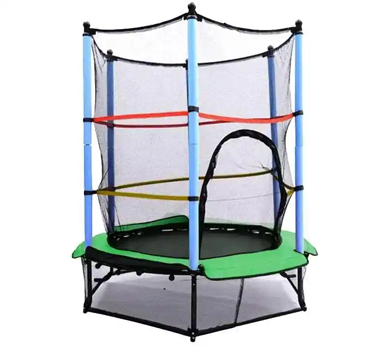 Dětská skákací trampolína SEDCO 137 cm s ochrannou sítí zelená - Zelená Omezená Nabídka