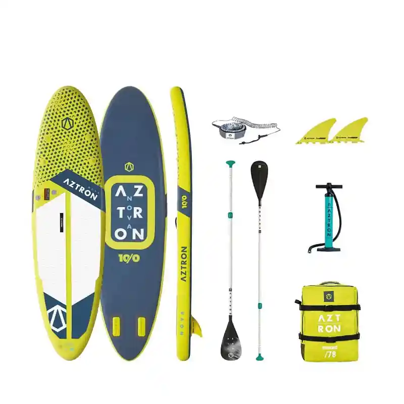 Nízká Cena Paddleboard AZTRON NOVA COMPACT 305 cm SET - šedá/žlutá