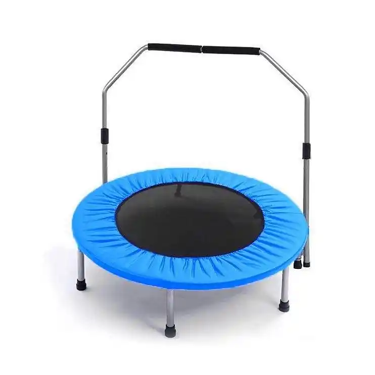Nízká Cena Trampolína SKLADACÍ FITNESS 150 CM s madlem - Modrá