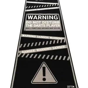 Podložka/koberec na šipky XQ MAX DARTMAT Warning - černá Poslední Šance