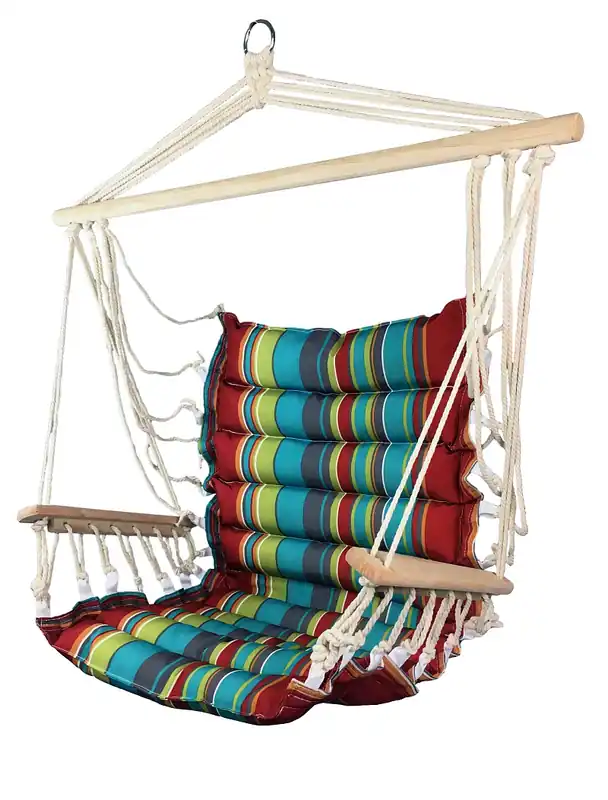 Časově Omezené Houpací křeslo SEDCO SUPER COLOR s opěrkami - zelená/červená