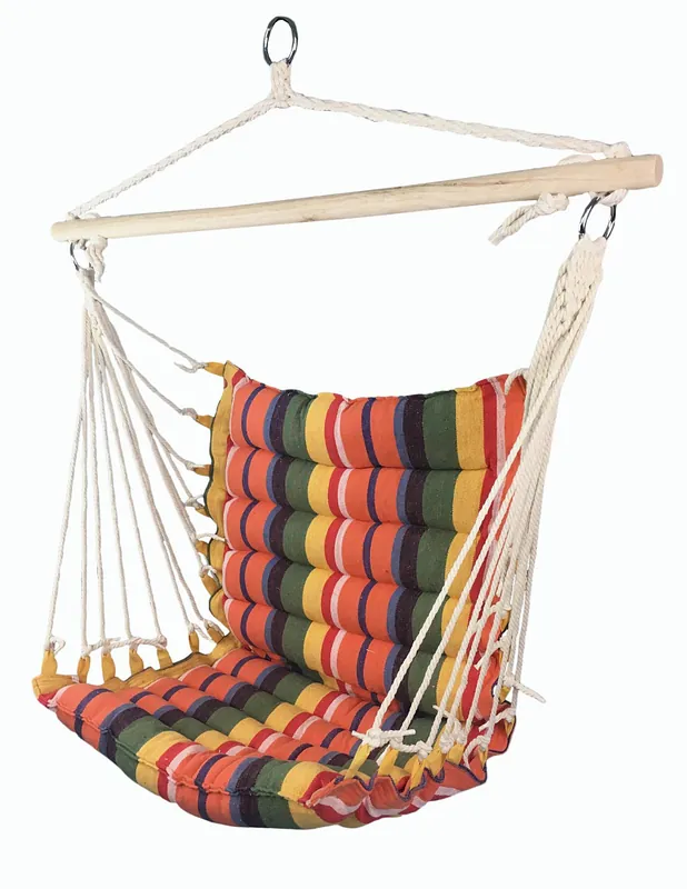 Závěsné houpací křeslo SEDCO RELAX - oranžová/zelená Nejlepší Cena