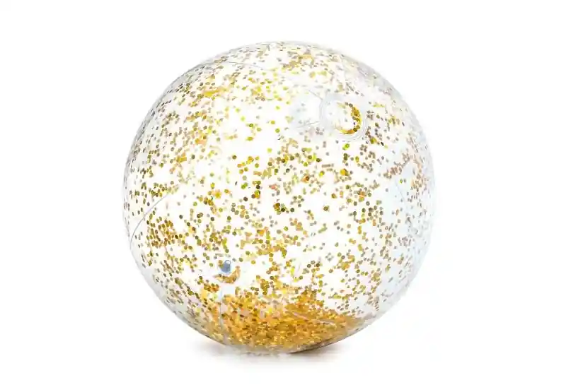 Originální Nafukovací plážový míč INTEX 58070 Glitter Transp. 71 cm - zlatá
