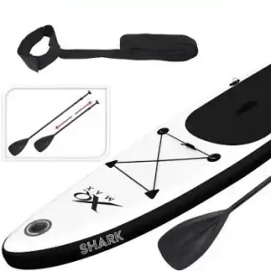 Vysoce Kvalitní Paddleboard XQ MAX SUP 305 - BLACK SHARK SET - bílá