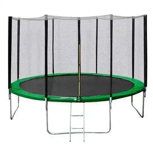 Dokud Zásoby Vydrží Trampolína SEDCO 426 cm síť a žebřík v ceně - zelená