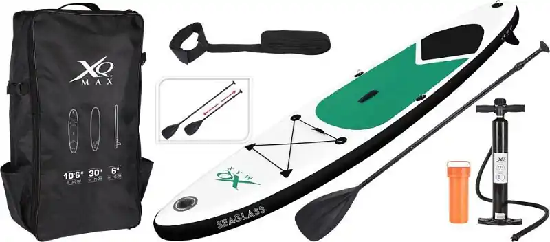Sleva Paddleboard XQ MAX SUP 320 - GREEN SEAGLASS SET - bílá
