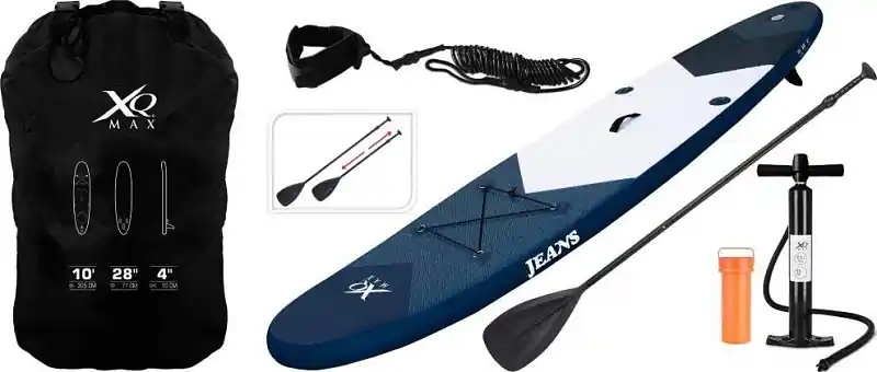Paddleboard XQ MAX SUP 305 - DARK BLUE JEANS SET - černá/bílá Omezená Nabídka