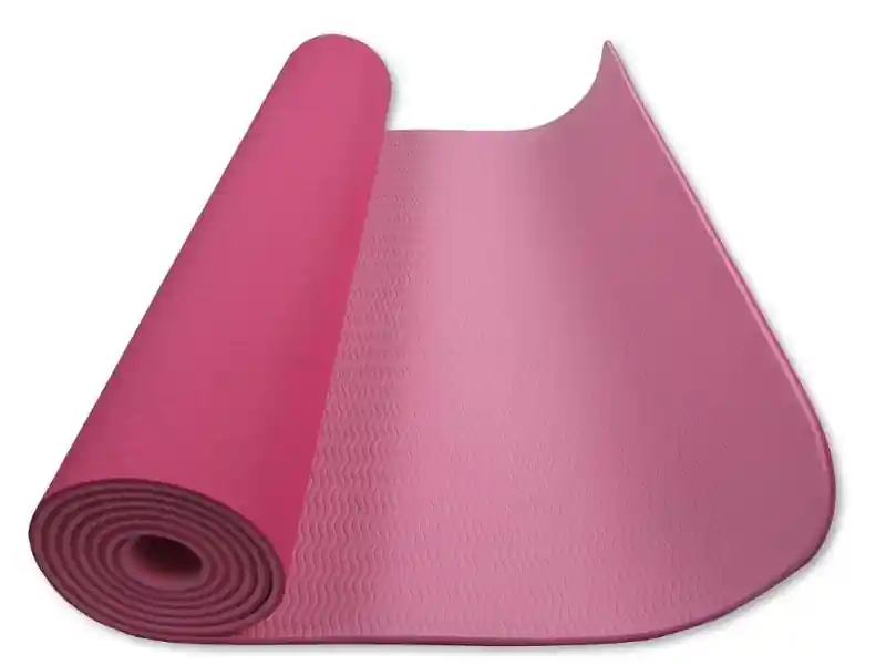 Časově Omezené Karimatka na cvičení YOGA 6 mm - dvouvrstvá - světle růžová