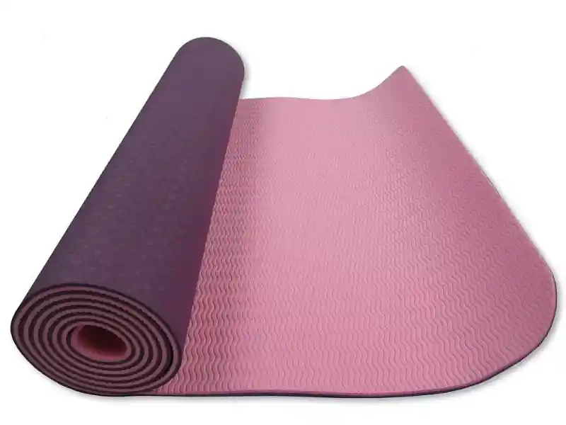 Karimatka na cvičení YOGA 6 mm - dvouvrstvá - světle růžová/tmavě růžová Super Cena