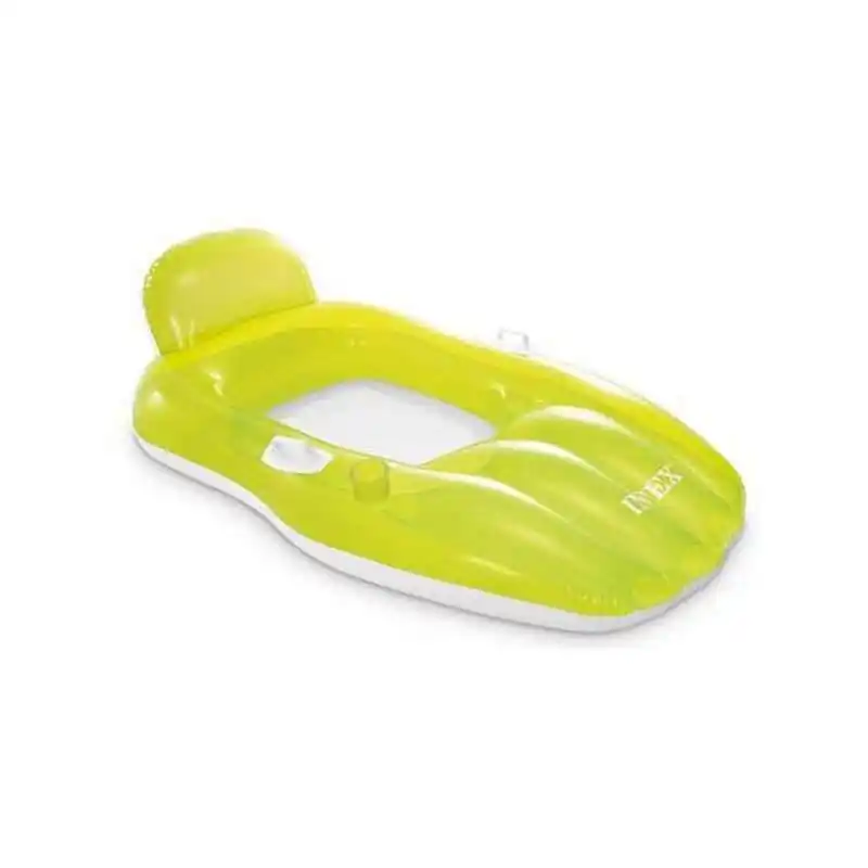 Lehátko nafukovací CHILL N Float Intex 56805 163x104 cm - neonová žlutá Nízká Cena