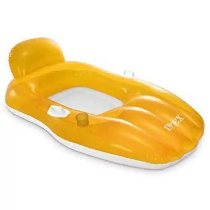 Dokud Zásoby Vydrží Lehátko nafukovací CHILL N Float Intex 56805 163x104 cm - oranžová