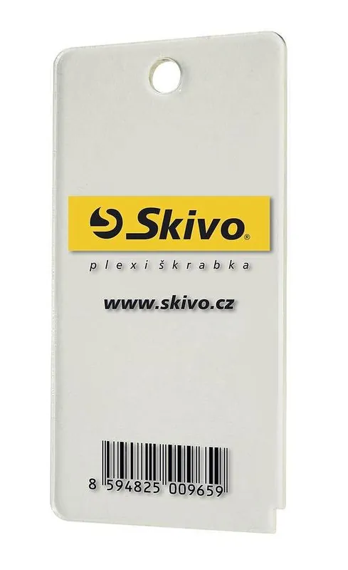 Autentický Skivo plexi škrabka lyže Druchema 6×12 cm bílá