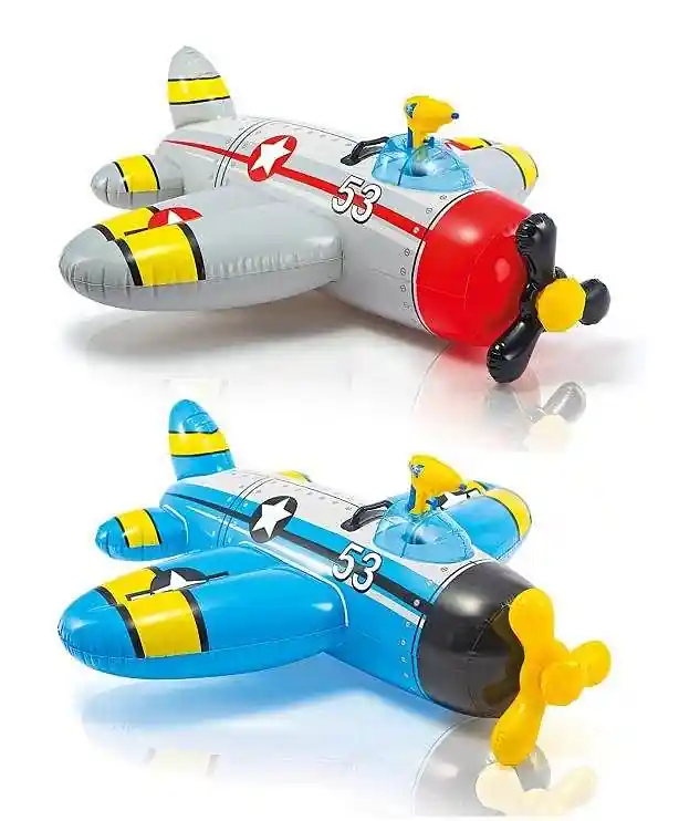 Nafukovací hračka do vody INTEX WATER-GUN PLANE 57537 132x130 cm - šedá Bezpečná Platba