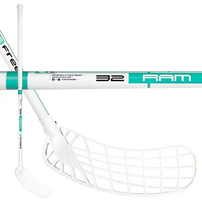 Sleva Florbalová hůl Freez RAM 32 levá 95cm bílo-mentolová