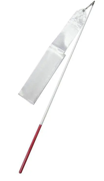 Zlevněný Gymnastická stuha + tyčka - bílá