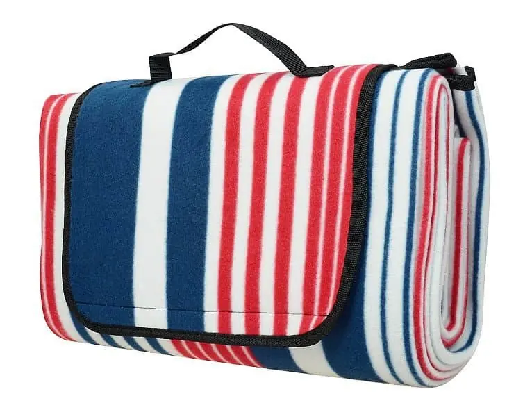 Pikniková deka CALTER® QUOD, 1.5x1.3m, pruhy modro-červené Top Prodej