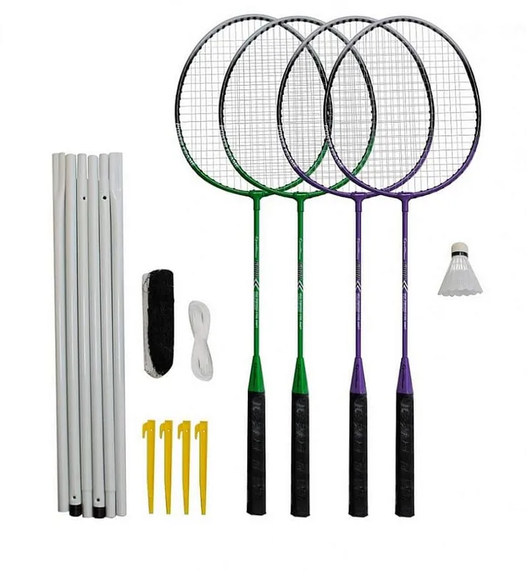 Originální Badmintonový set 4x raketa, 1x míček, síť, vak