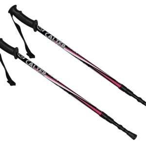 Trekingové hole CALTER® KOHALA, 3-dílné, pár, černo-růžové Nová Kolekce