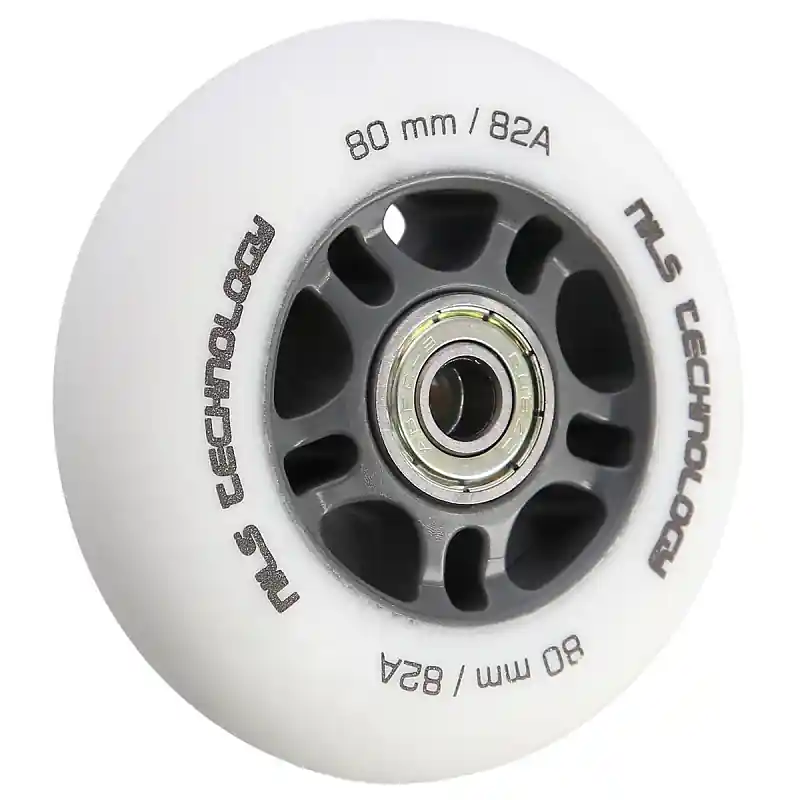 Matná kolečka NILS Extreme PU 80x24 82A s ložisky ABEC 9, bílá, 4 ks Ověřený