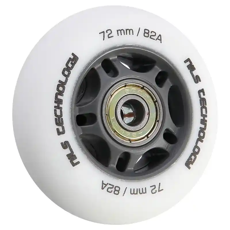Kup Teď Matná kolečka NILS Extreme PU 72x24 82A s ložisky ABEC 9, bílá, 4 ks