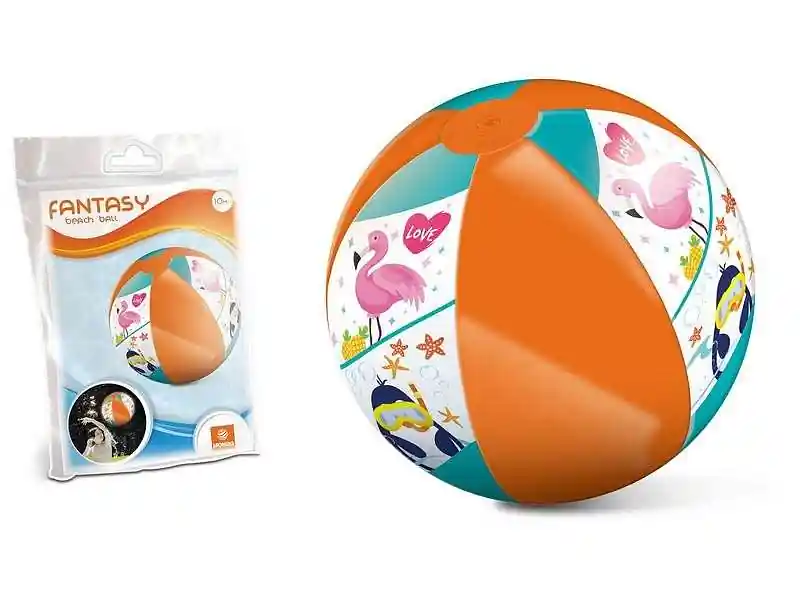 Nafukovací MONDO plážový míč FANTASY 35 cm - žlutá Zlevněný