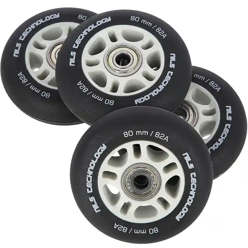 Kup Teď Matná kolečka NILS Extreme PU 80x24 82A s ložisky ABEC 9, černá, 4 ks