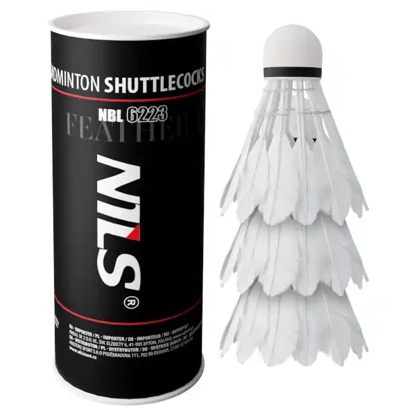 Vysoce Kvalitní Badmintonové míčky z peří NILS NBL6223 s LED 3 ks