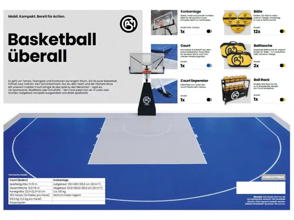 Akční Cena Molten mobilní hřiště 3x3