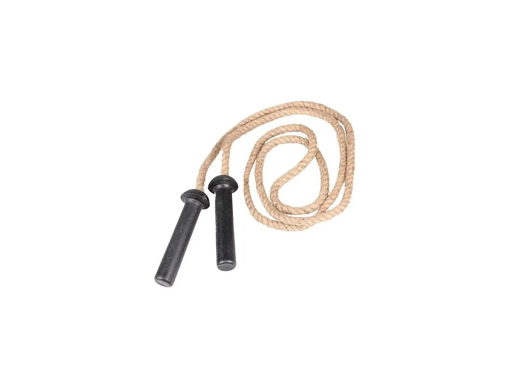 Jute rope jutové švihadlo, plastové ručky Nová Kolekce