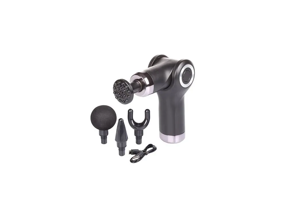 Massage Gun Mini vibrační masážní pistole černá Nová Kolekce