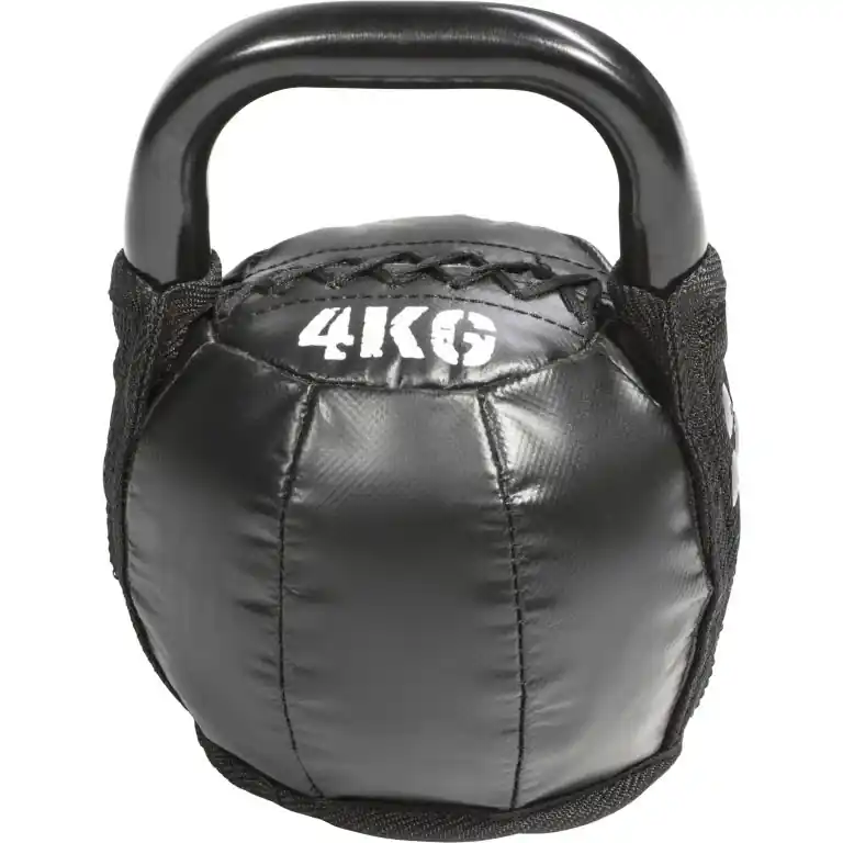 Gorilla Sports Kettlebell 4 kg, kožený, černý Hit Sezóny