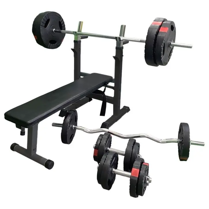 Časově Omezené Gorilla Sports Posilovací lavice II + nakládací set 100 kg