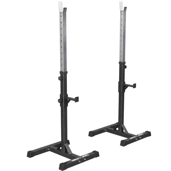 Horká Nabídka GorillaSports Nastavitelné stojany na činku pro bench press