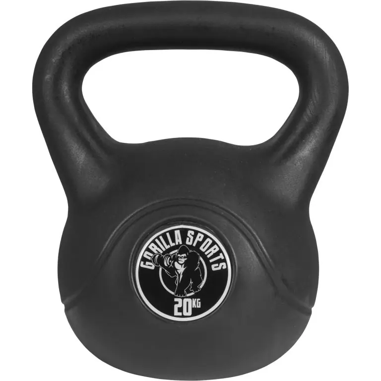 Gorilla Sports Kettlebell činka, plast, černá, 20 kg Originální