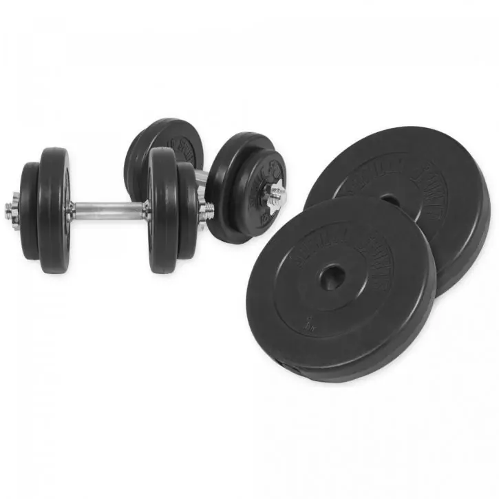 Gorilla Sports Sada činek s plastovými kotouči, 30 kg Značkový