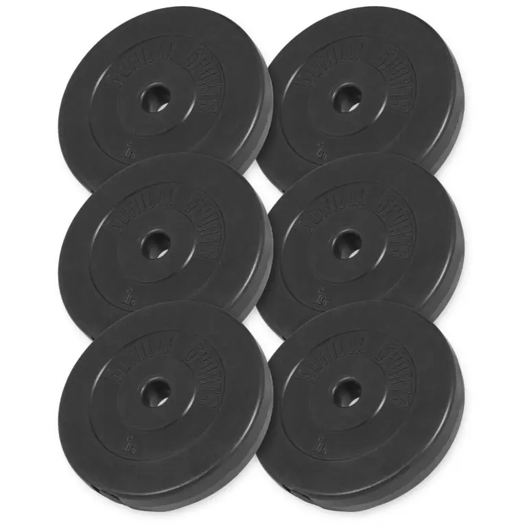 Gorilla Sports Sada plastových kotoučů 30 kg, 6 x 5 kg Omezená Nabídka